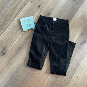 L'AGENCE Selma High-Rise Corduroy Boot Cut Flare Jeans Black